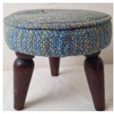 Small Upholstered Tripod Footstool