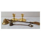 Baldwin Brass Console Candlesticks & Snuffers