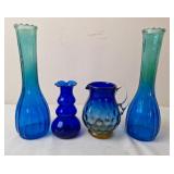 Fenton ? Pitcher & Jeannette Glass Co. Vases