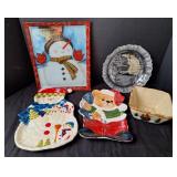 Christmas Serving Plates & Bowl