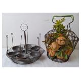 French Wire Egg Poacher Basket & Egg Basket