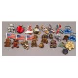 Lapel Pins, Bears, Flags, Graniteware Society