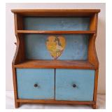 Vintage Mary Lu Playthings Stepback Toy Hutch