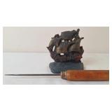 Coca-Cola Ice Pick & Cast Iron Ship Bookend