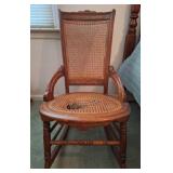 Victorian Rocking Chair w/Cane Back & Seat