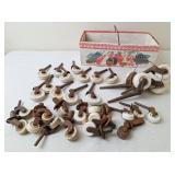 Porcelain Furniture Caster Wheels, Antique