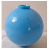 Blue Milk Glass Lightning Rod Ball