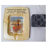 Milroy, Indiana Advertising Ashtray, Print Block