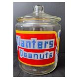 Planters Peanuts Glass Store Counter Display Jar