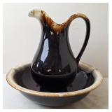 Pfaltzgraff Gourmet Brown Drip-Glaze Pitcher &