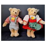 Steiff 1985 "Hans" and "Helga" Teddy Bears