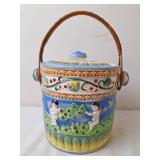 Japanese Majolica-Style Biscuit Jar