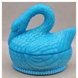 Portieux Vallerysthal Swan-On-Nest Covered Dish