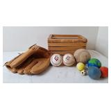 Fleet Wing F909 Ball Glove & Misc. Balls