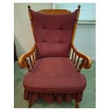 Tell City Maple Wingback Rocking Chair