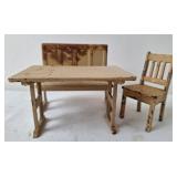 Arcade "Curtis" Cast Iron Table w/Nook Bench
