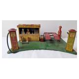 Marx Roadside Rest Service Station Tin Litho Toy