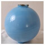 Blue Milk Glass Lightning Rod Ball