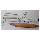 Wire Countertop Display Rack, Rolling Pin & Holder