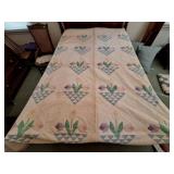 Vintage "Tulip Basket" Applique Quilt