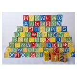 ABC Wood Building Blocks, Vintage