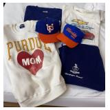 Vtg Purdue Mom Sweatshirt & Florida Gator Hats