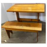 Pine Table & one Bench