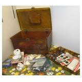 Plastic Sewing Case of sewing supplies