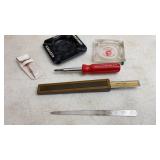 Vtg Fayette Bank Letter Opener, Ashtrays