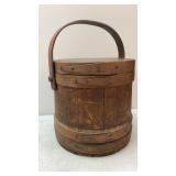 Antique Wooden Cream Bucket