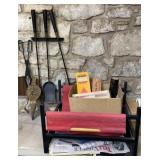 Heavy Duty Firewood Rack & Fireplace tools