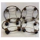 Copper wire Planter Casters (12in dia)