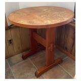 Wooden Sunroom Table 30in dia