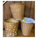 Wicker Trash Cans