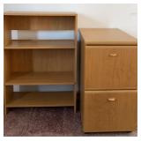 Manufactured Wood File Cabinet & Book Shelf