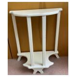 Vtg Half Rd Table 21.5x11x29.5