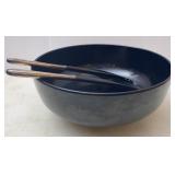 Towle Sterling Mounted Salad Serving Bowl