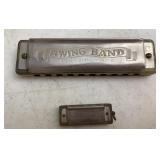 Vtg Swing Band & Medal Butterfly Harmonicas