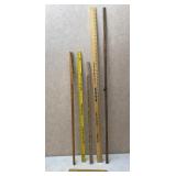 Vtg Advertising Yardsticks & Folding Stanley Rule