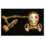 10K yellow gold Tri Kappa pin