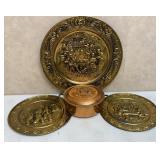 Brass Plate Wall Decor & Copper pot