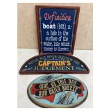 Wooden Nautical Themed Signs