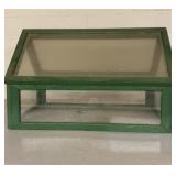 Wood frame single pane glass greenhouse