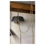 MCM Swag hung metal shade light fixture