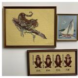 Framed Needlepoint Art Pieces