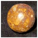 .86 inch brown enamel clay marble