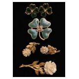 Napier Lapel pin and earring sets