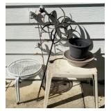 Metal & Plastic Patio Tables, Landscape Decor