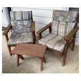 White Cedar Patio Chairs & Table