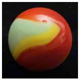 .78 inch red, green & yellow agate marble